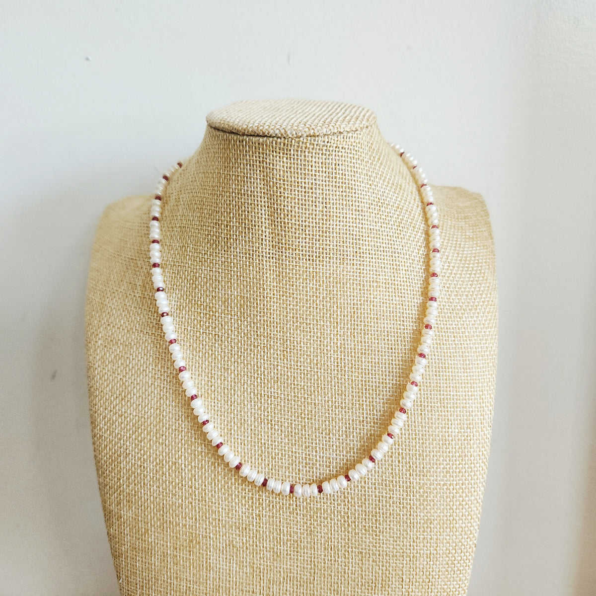 Pearl Necklace with Sterling Silver Clasp