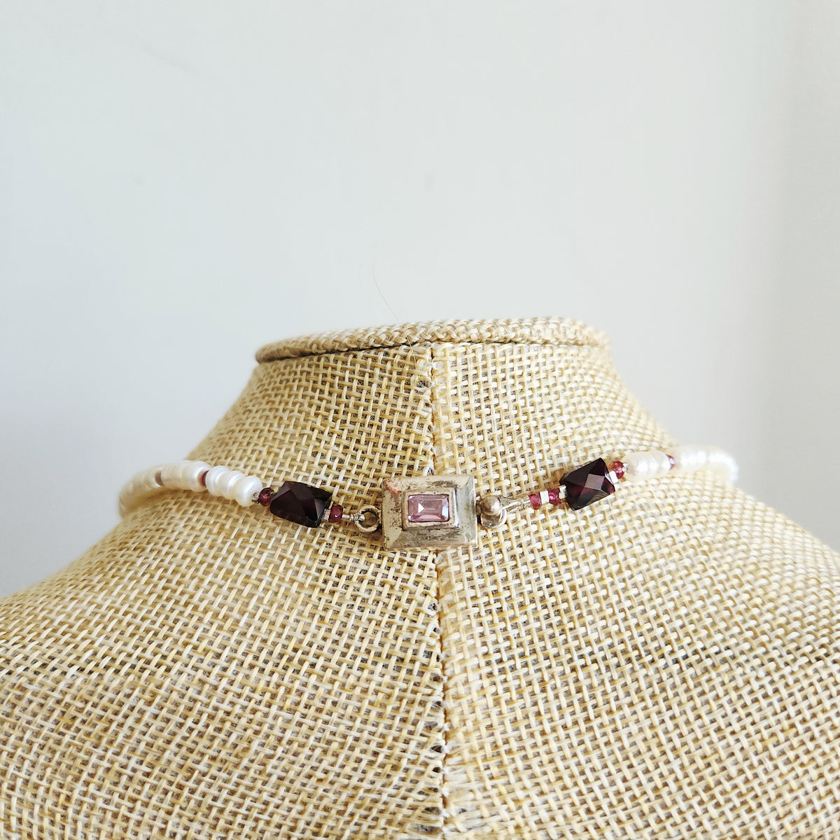 Pearl Necklace with Sterling Silver Clasp