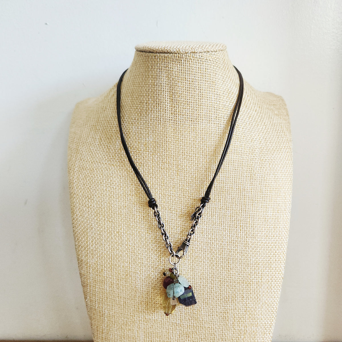 Peyote Bird Cord & Charms Necklace