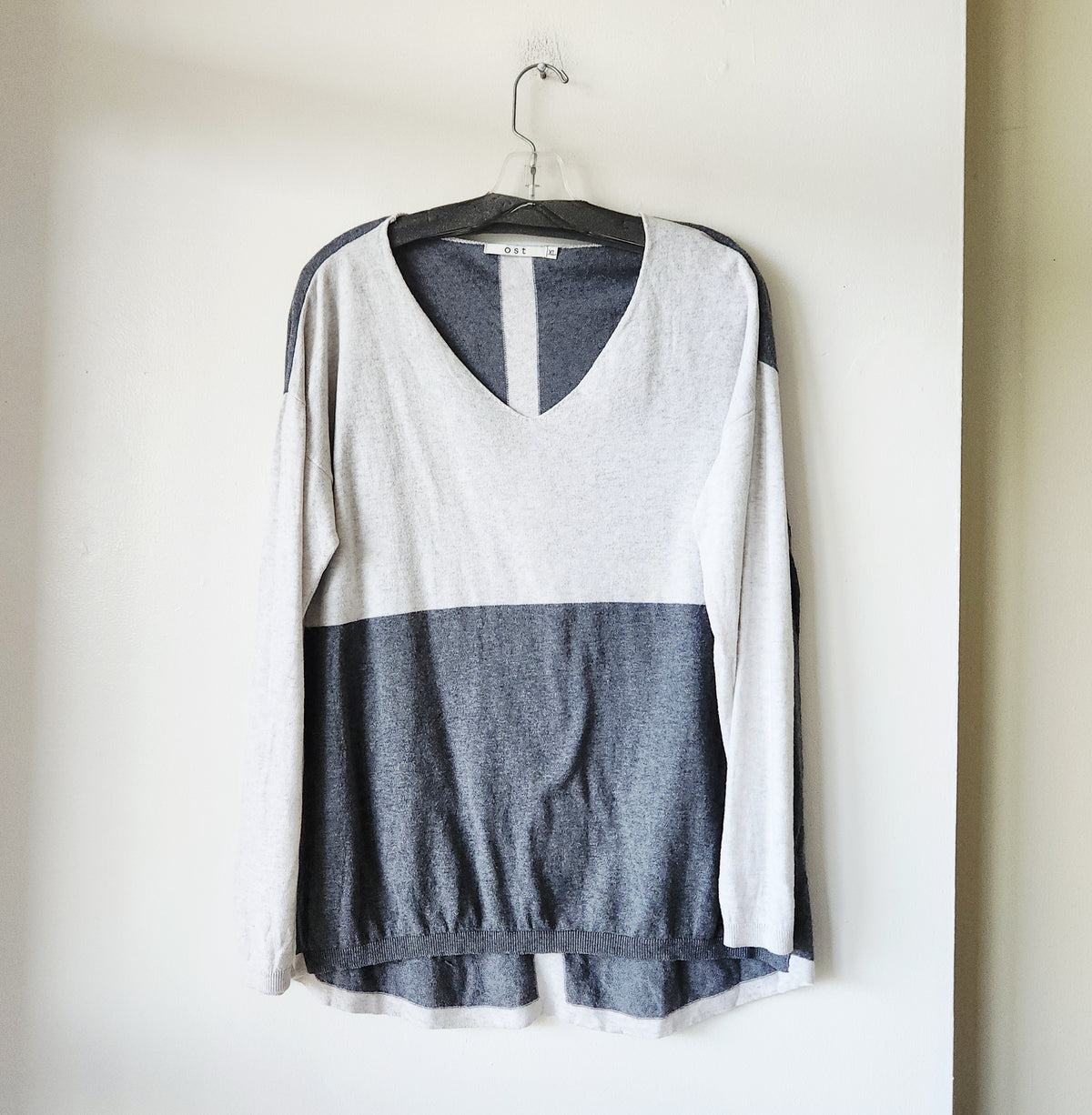OST Colorblock Loose Fit Sweater - XL