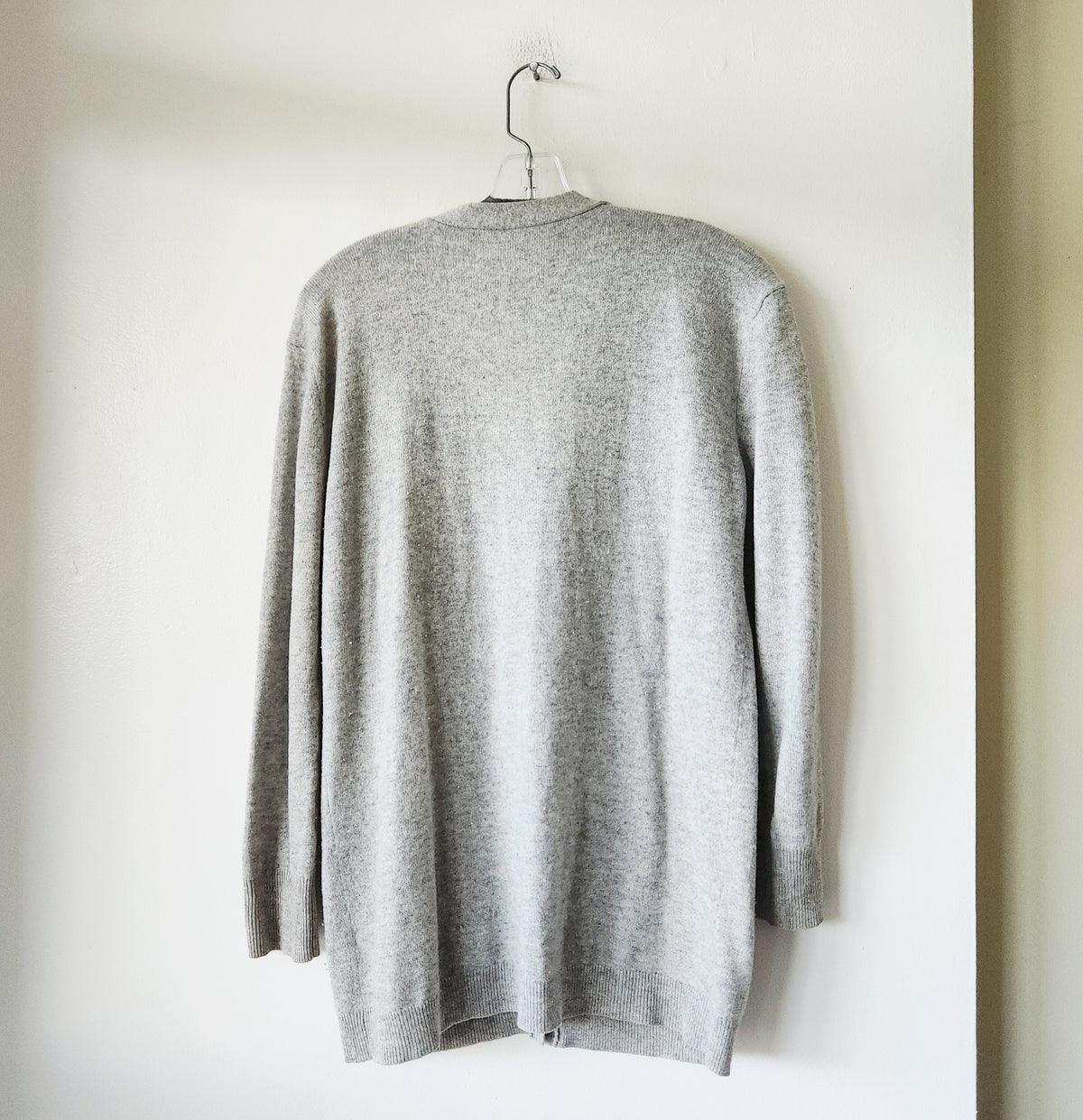 Everlane 100% Cashmere Heathered Gray Cardigan - S