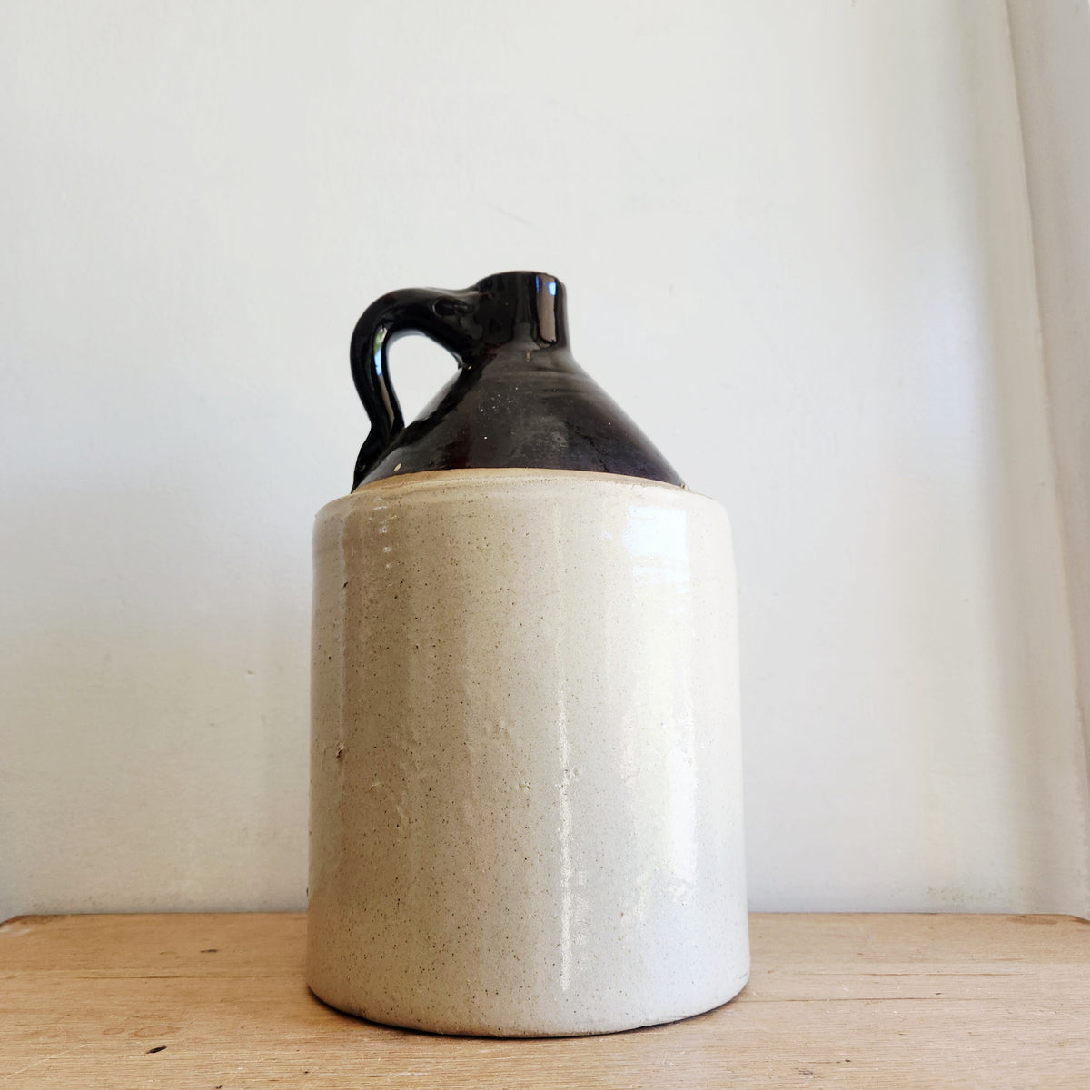Antique Early 1900's Stoneware Crock Jug 13"