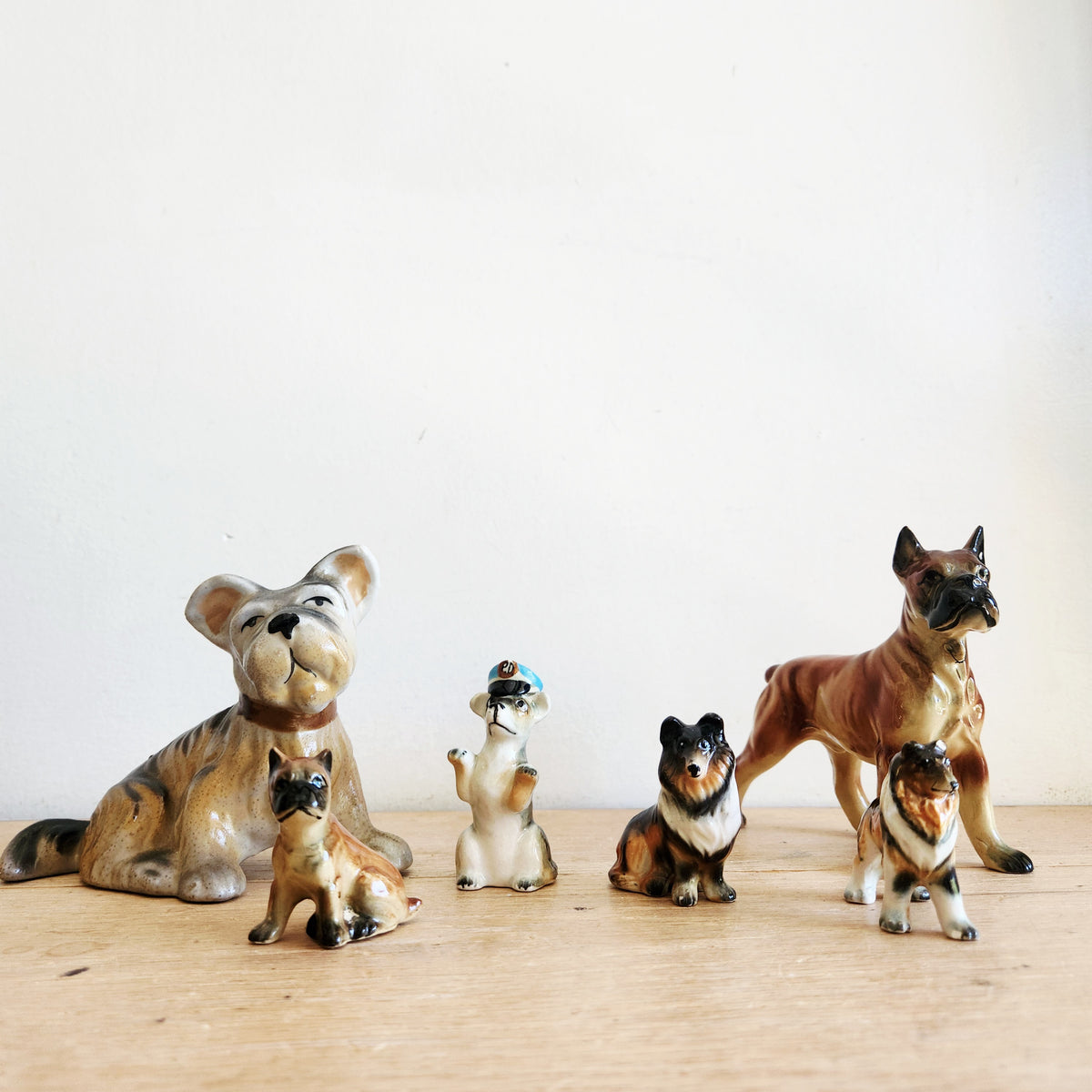 Vintage Dog Figurines Set of 6