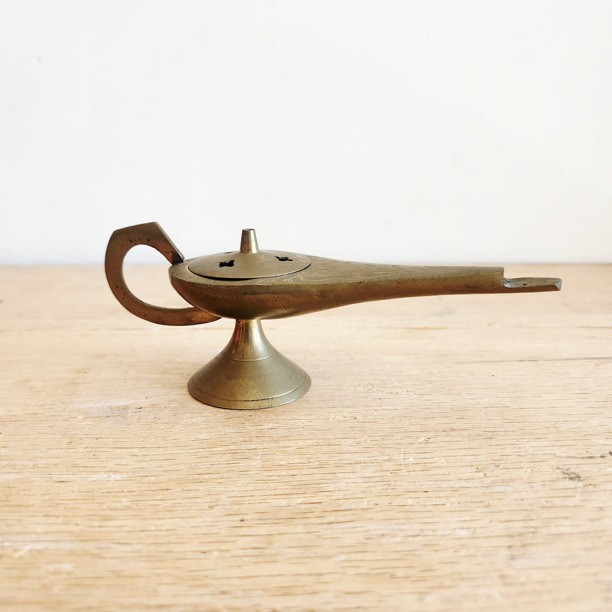 Vintage Brass Lamp Incense Burner