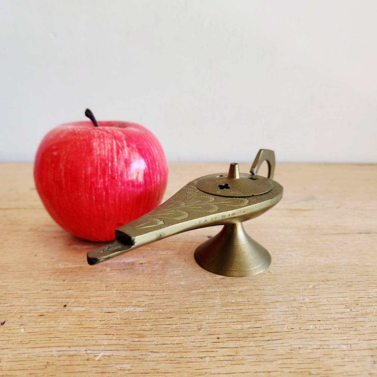 Vintage Brass Lamp Incense Burner