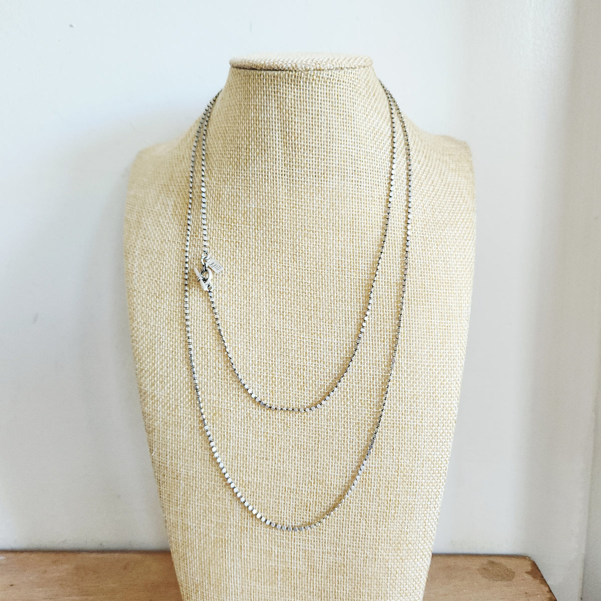 J Jill Silvertone Long Strand Necklace