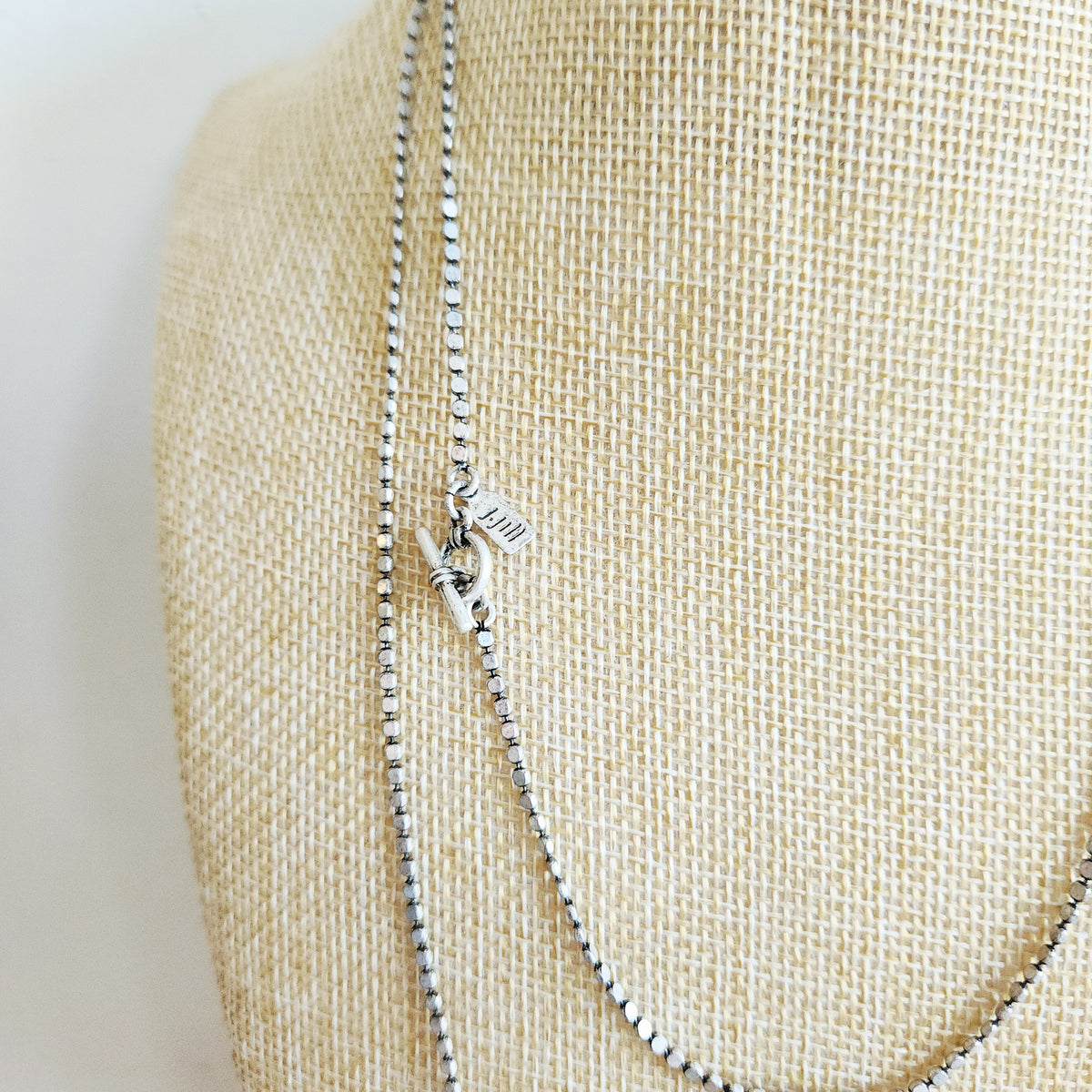 J Jill Silvertone Long Strand Necklace