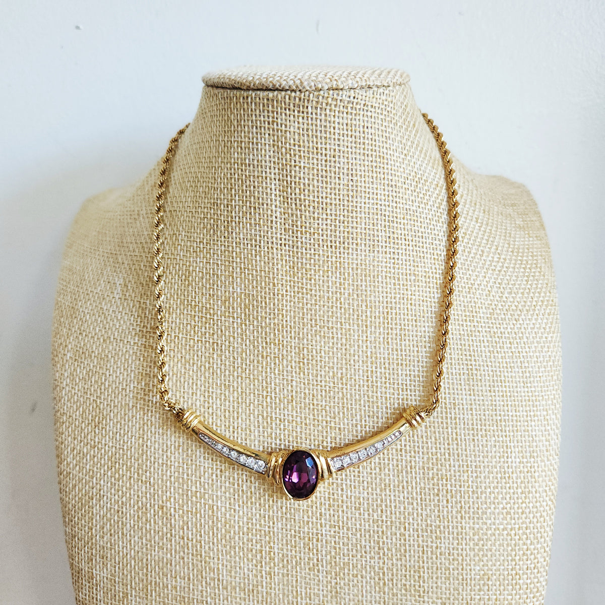 Goldtone Rhinestone Necklace