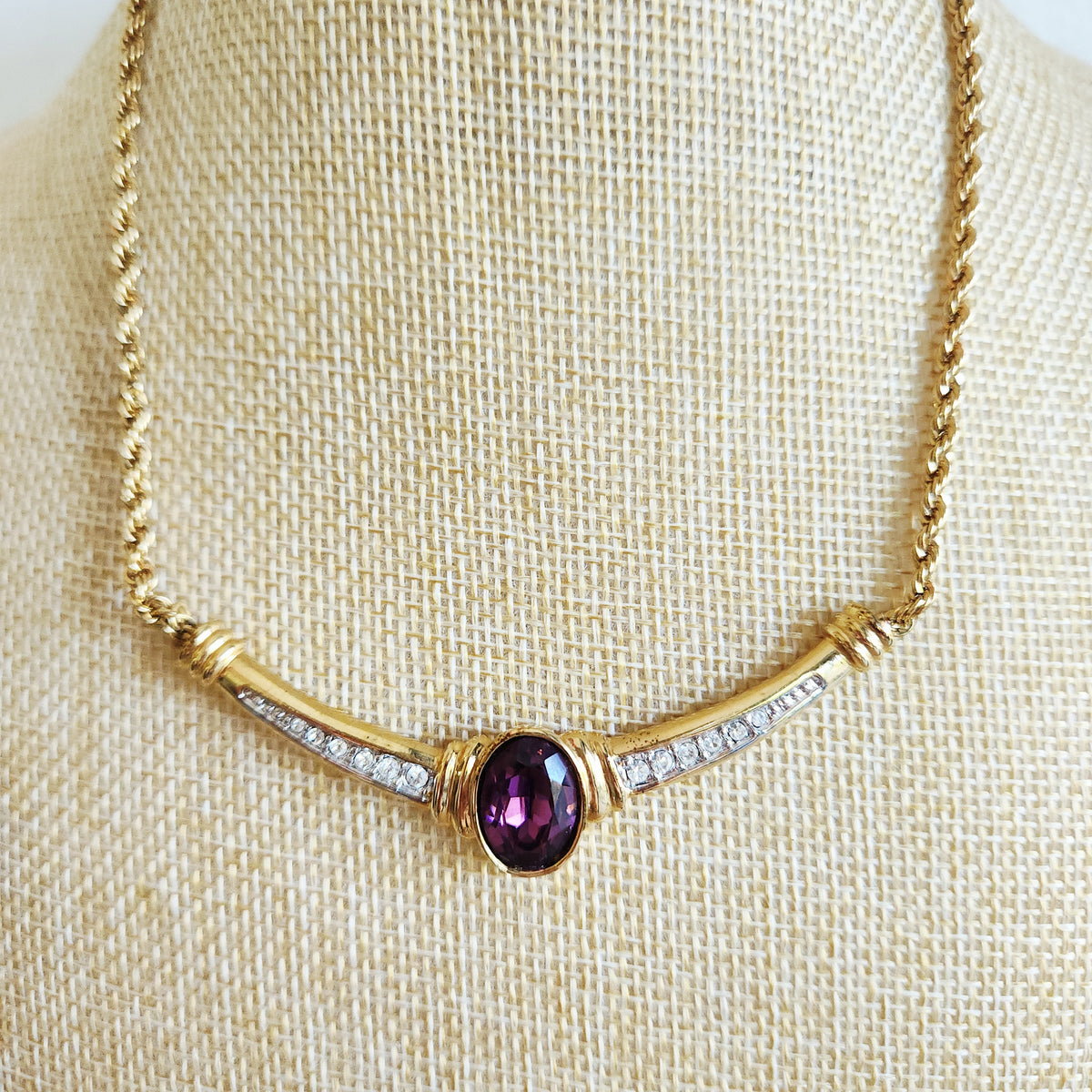 Goldtone Rhinestone Necklace