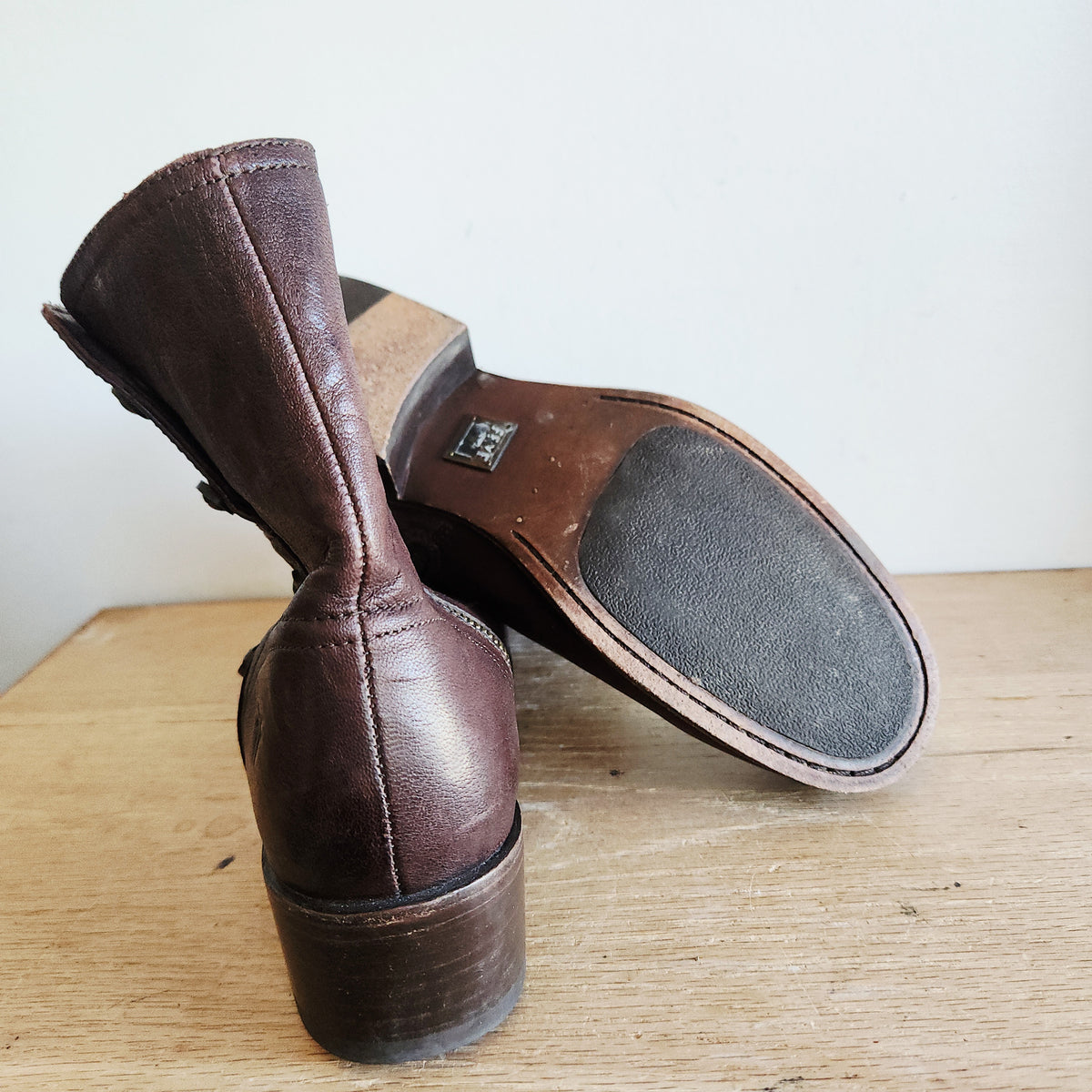 Frye Lynn Military Short Leather Boots - size 9B