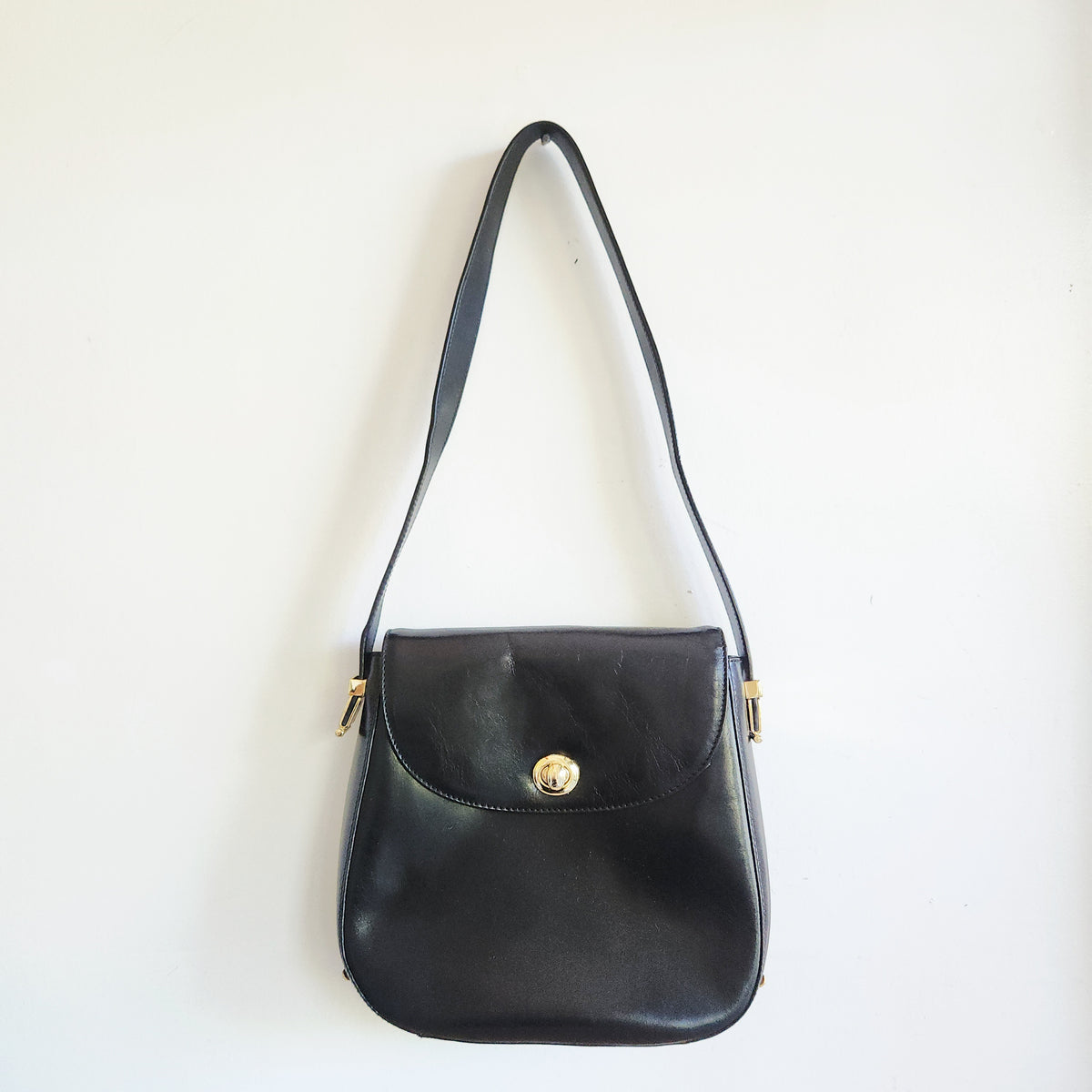Hobo International Black Leather Purse with Adjustable Handle