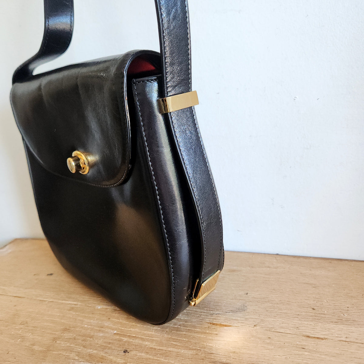 Hobo International Black Leather Purse with Adjustable Handle