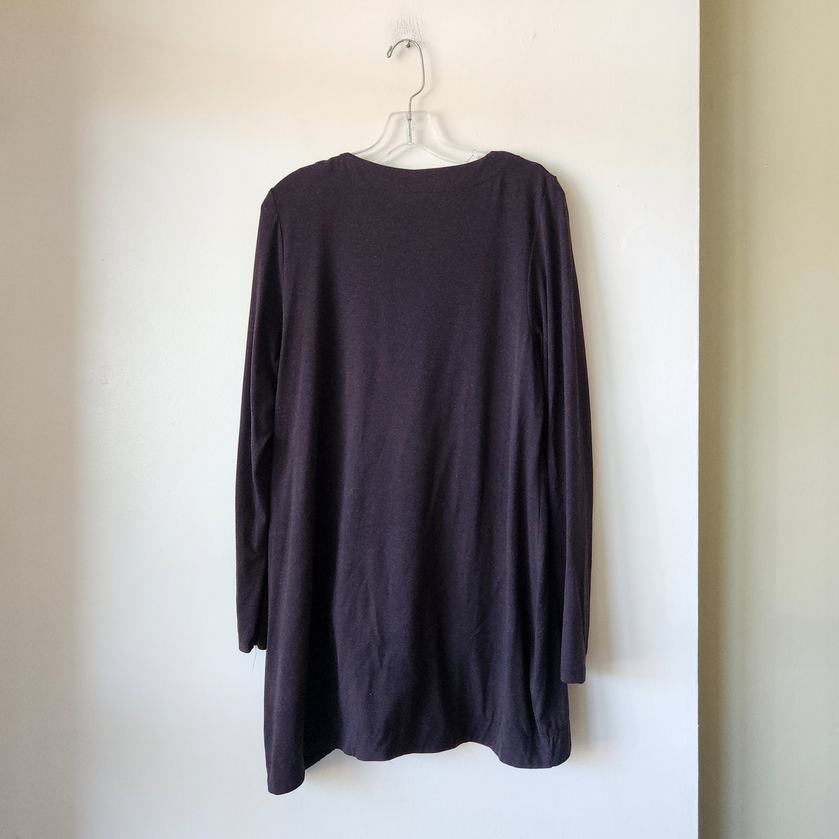 Alembika Mixed Materials Tunic with Asymmetrical Hem - size 8-10
