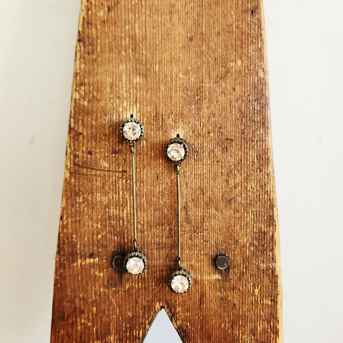 Sparkle Long Line Stud Earrings