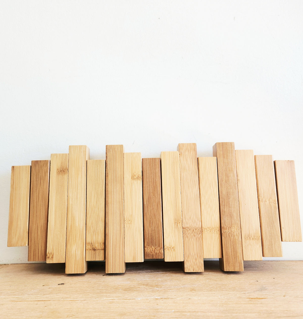 Natural Pine Wood Hook Wall Rack