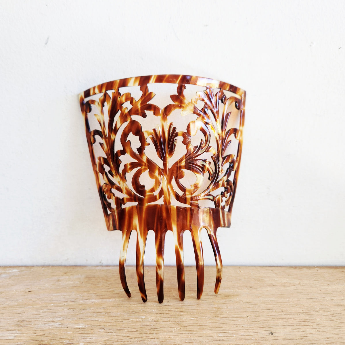 Vintage Large Sized Mantilla Tortoise Hair Comb