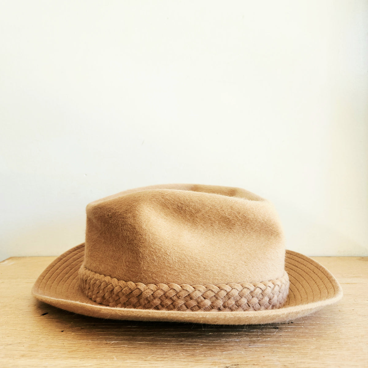 Borsalino Fu Lazzaro Alessandria Fedora Hat Made in Italy Size 7 3/8