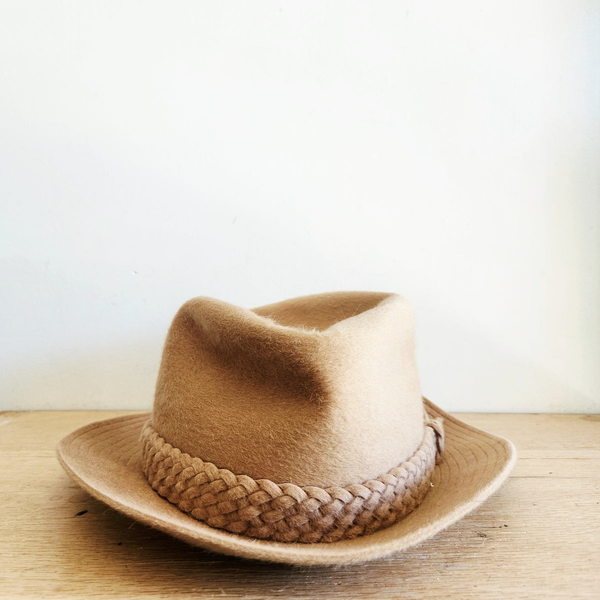 Borsalino Fu Lazzaro Alessandria Fedora Hat Made in Italy Size 7 3/8