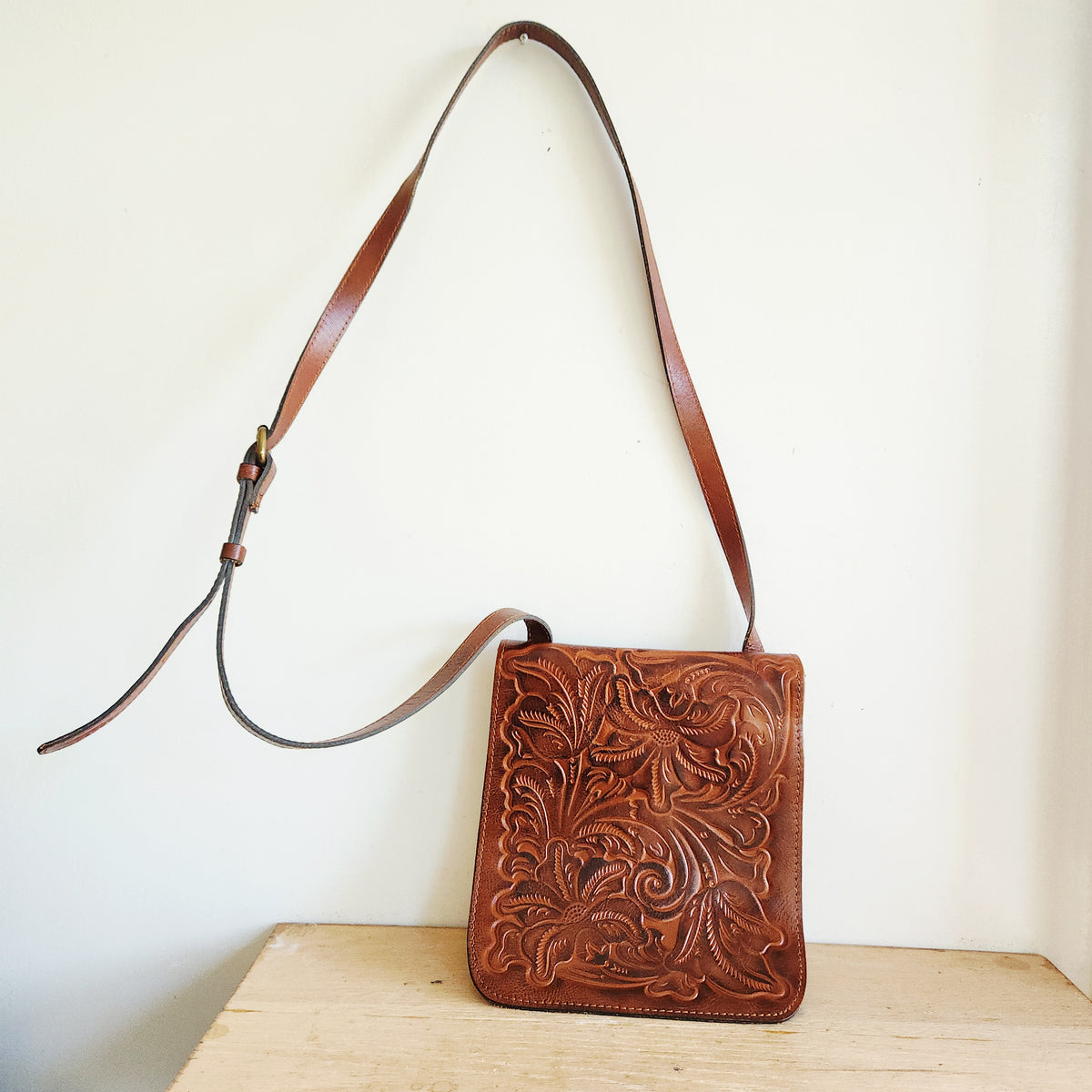 Patricia Nash Tooled Leather Crossbody Bag - Like New