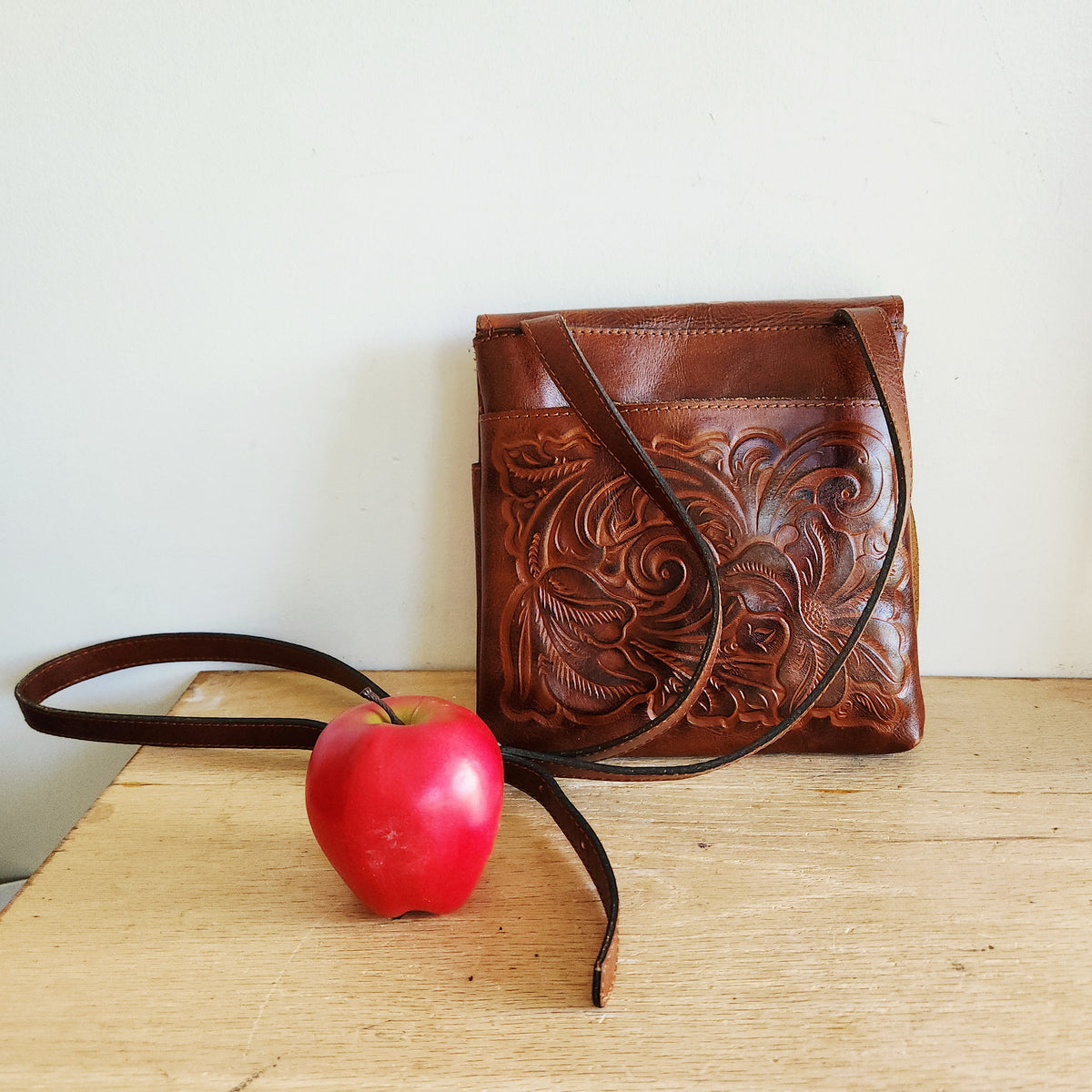 Patricia Nash Tooled Leather Crossbody Bag - Like New