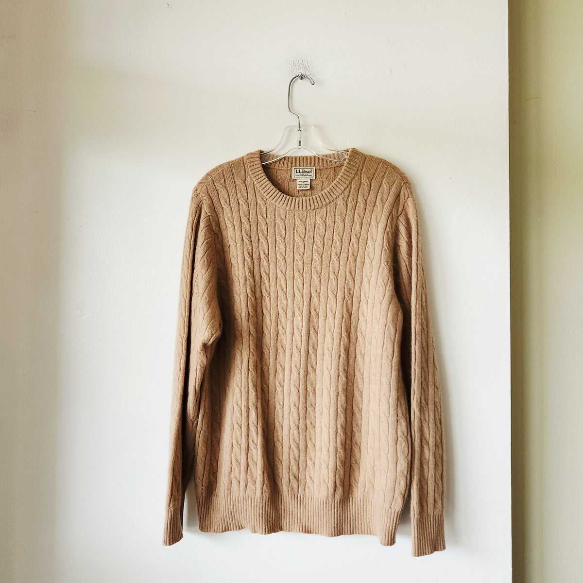LL Bean 100% Cashmere Cableknit Sweater - M