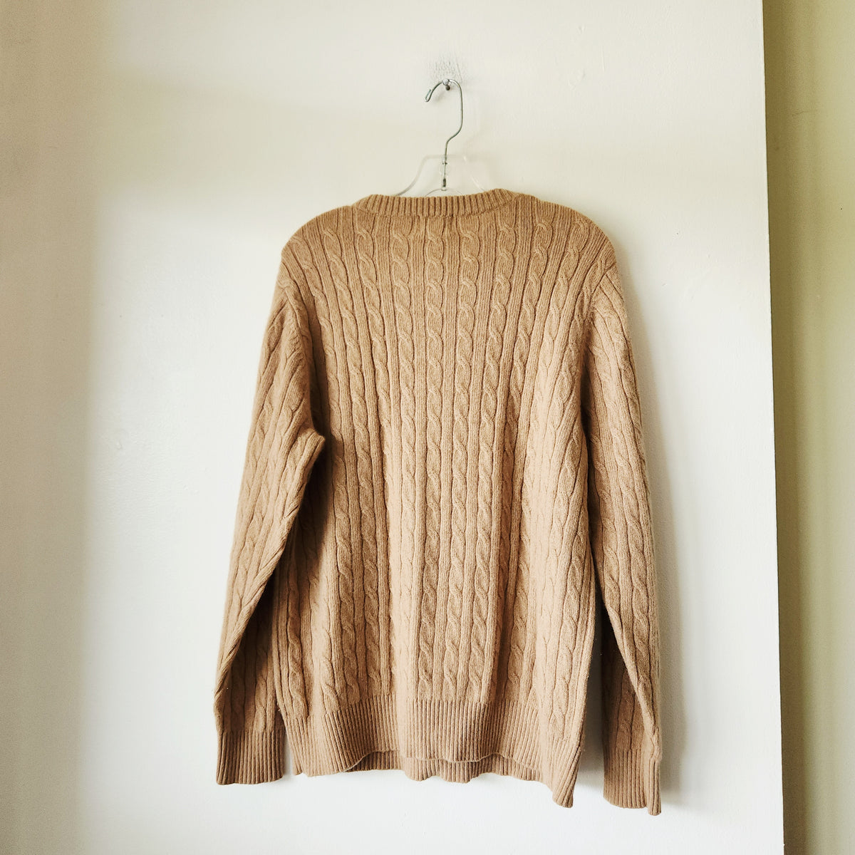 LL Bean 100% Cashmere Cableknit Sweater - M