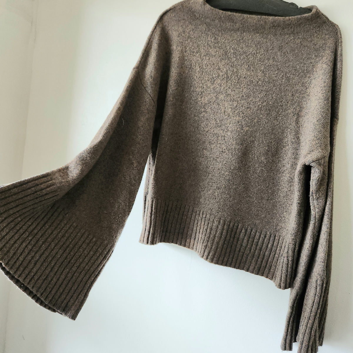 Club Monaco Sweater with Exaggerated Bell Sleeves - M