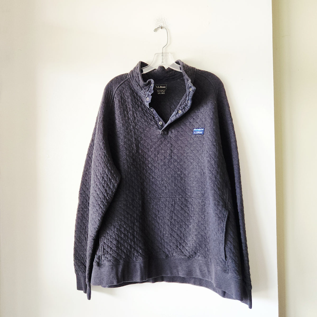 LL Bean Quarter Snap Quilted Sweatshirt - XXL
