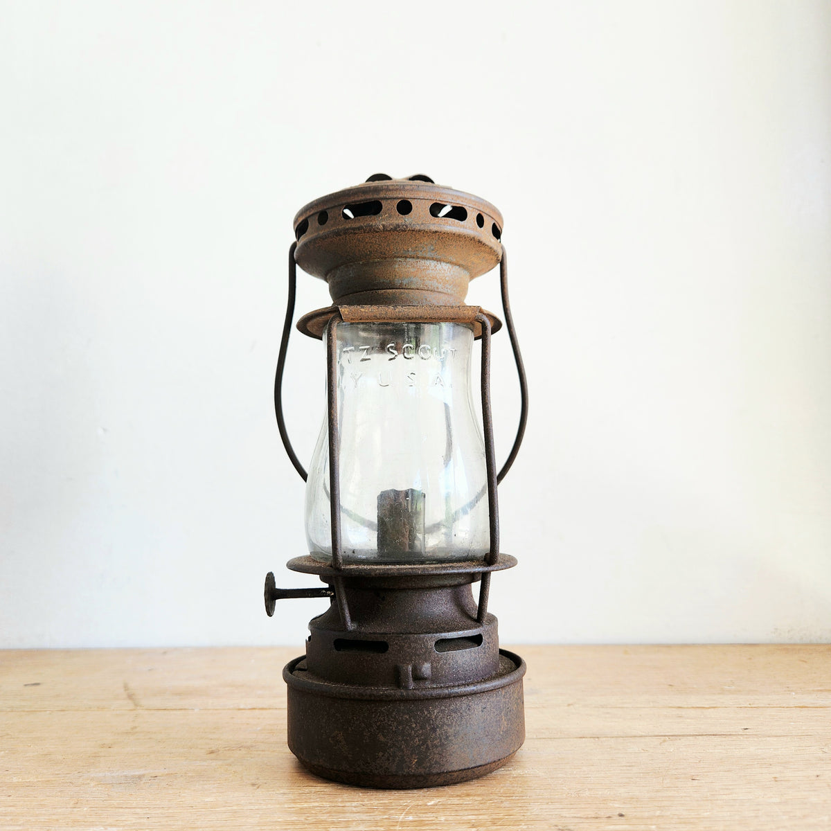 Antique Dietz Sport Ice Skaters Lantern 1914 Miniature Oil Lamp