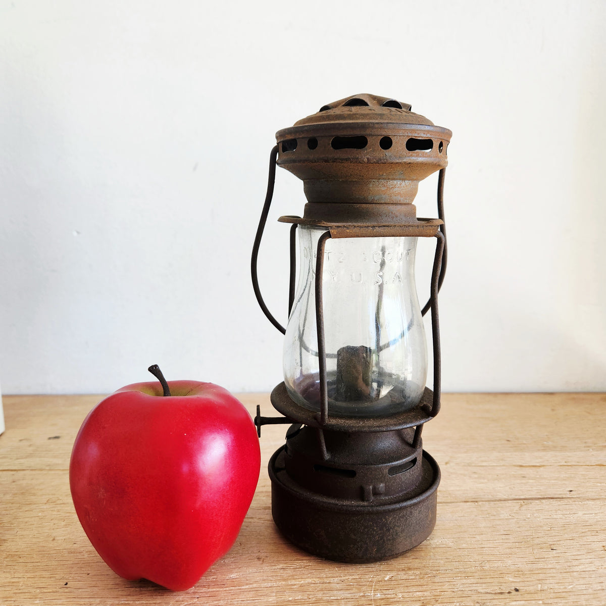 Antique Dietz Sport Ice Skaters Lantern 1914 Miniature Oil Lamp