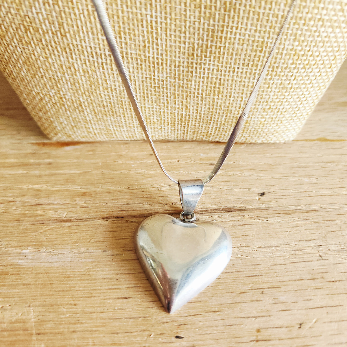 Sterling Silver Chain with Sterling Silver Heart Pendant