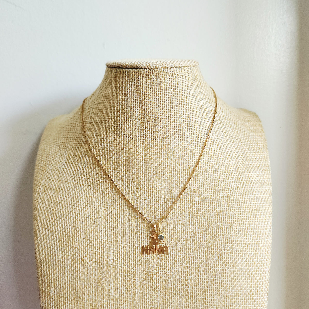 14K Gold Chain & 14K Gold #1 Nana Charm