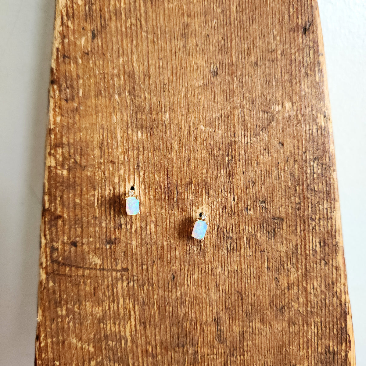 14K Gold & Opal Stud Earrings