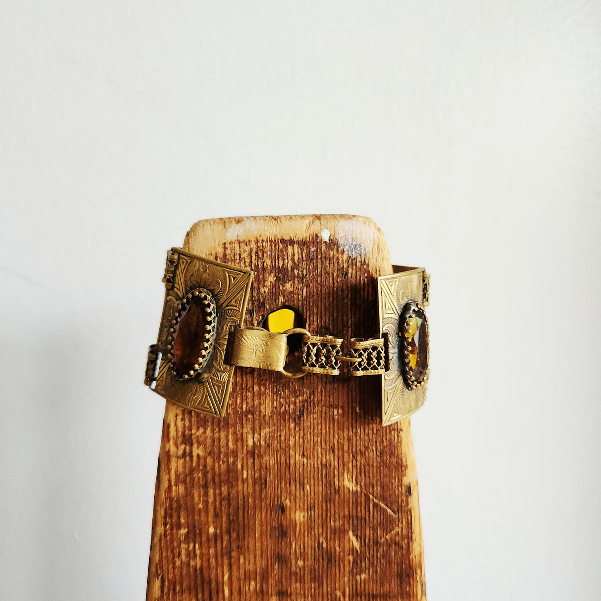 Vintage Large Panel Link Bracelet
