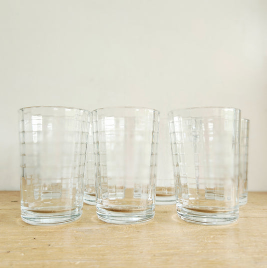 Vintage Pasabahce Small Glass Tumblers Set of 7
