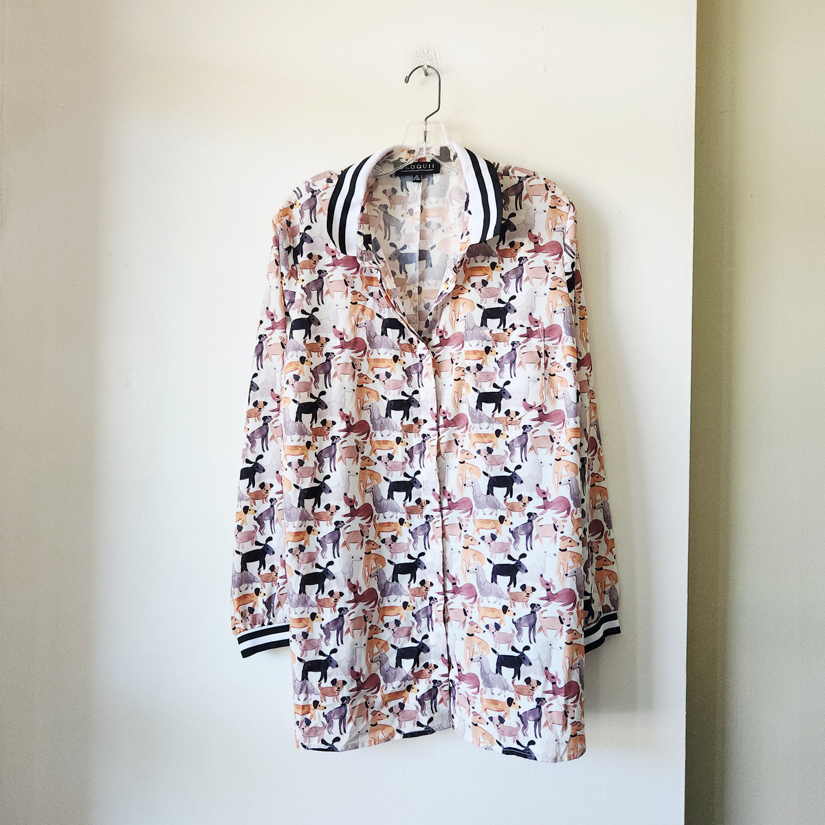 Eloquii Dog Print Tunic Length Shirt - size