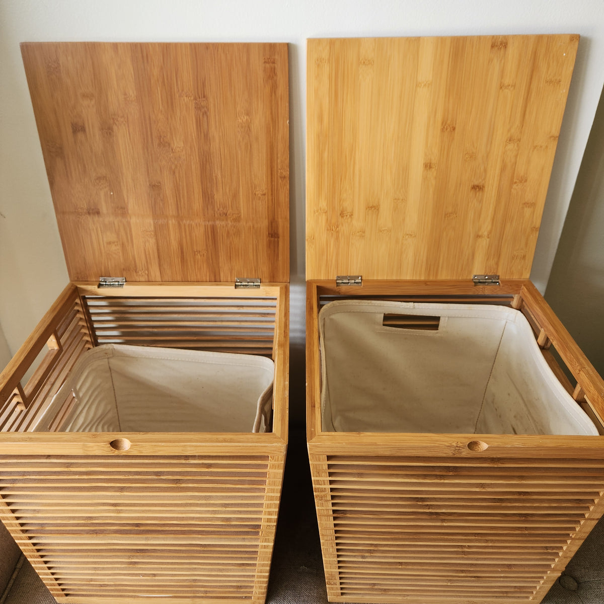 Bamboo Laundry Hampers Set of 2