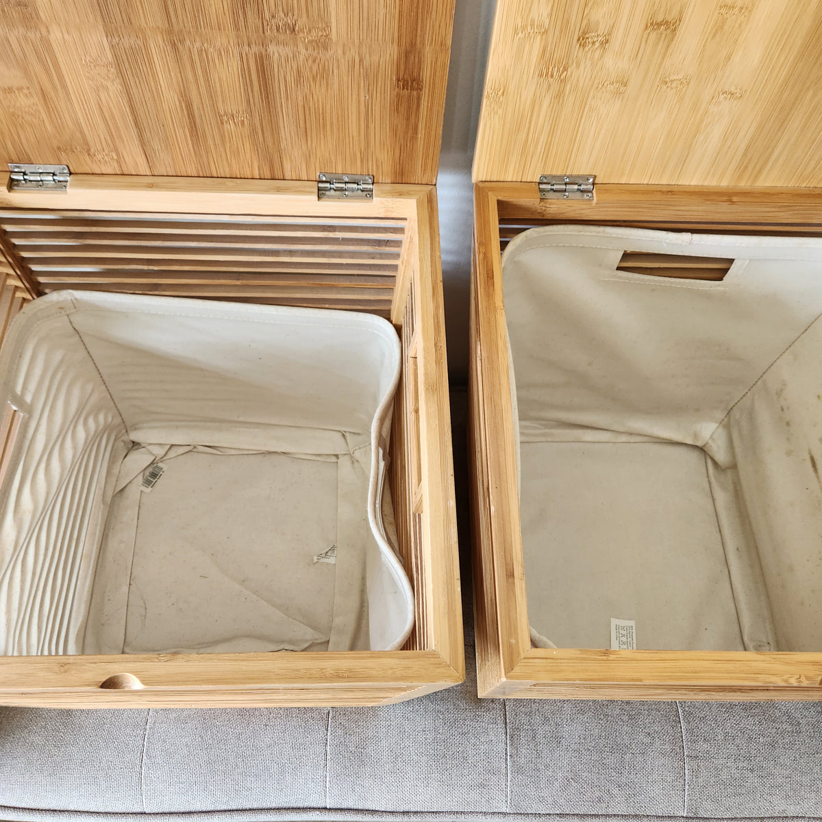Bamboo Laundry Hampers Set of 2