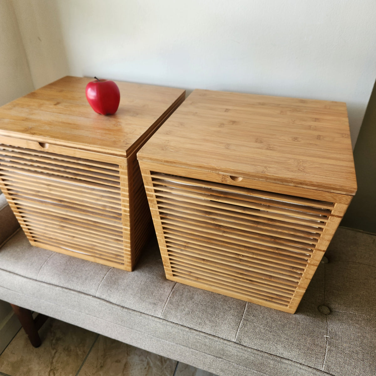 Bamboo Laundry Hampers Set of 2