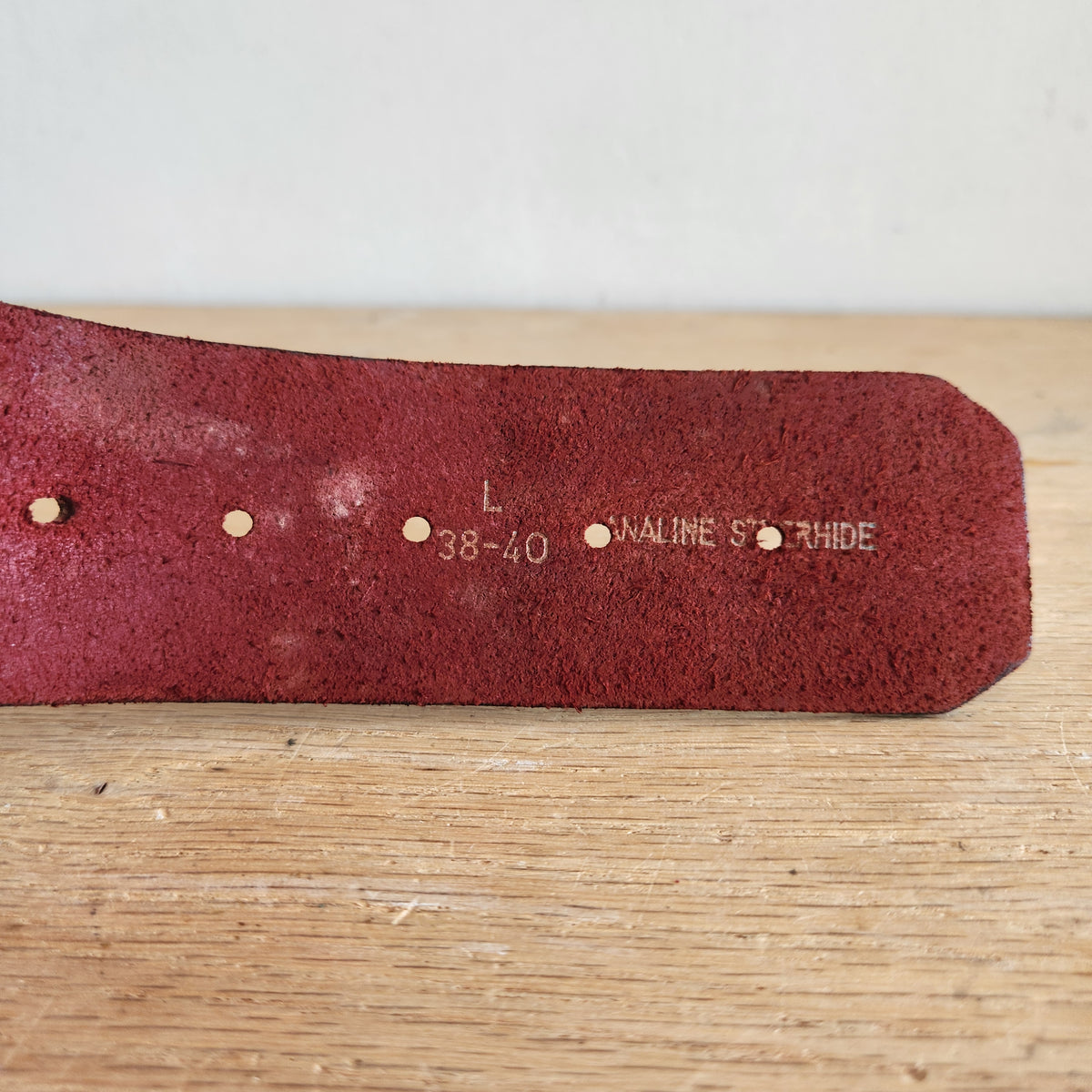 Ox Blood Red Leather Belt Large 38-40
