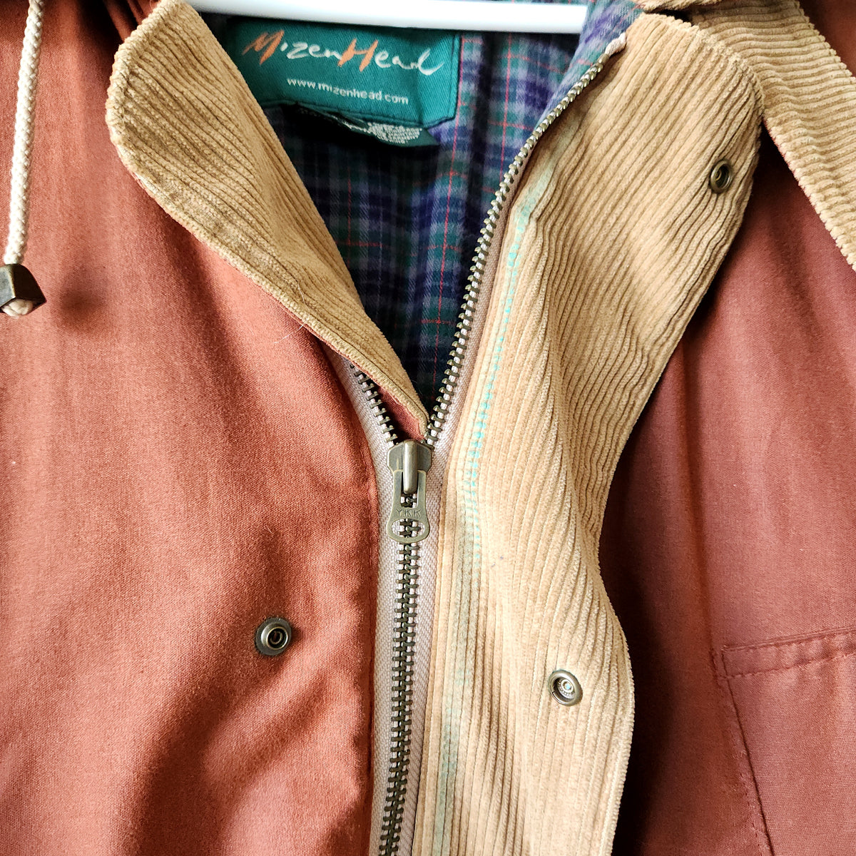 Vintage Mizen Head Waxed Canvas Jacket with Hood - XL