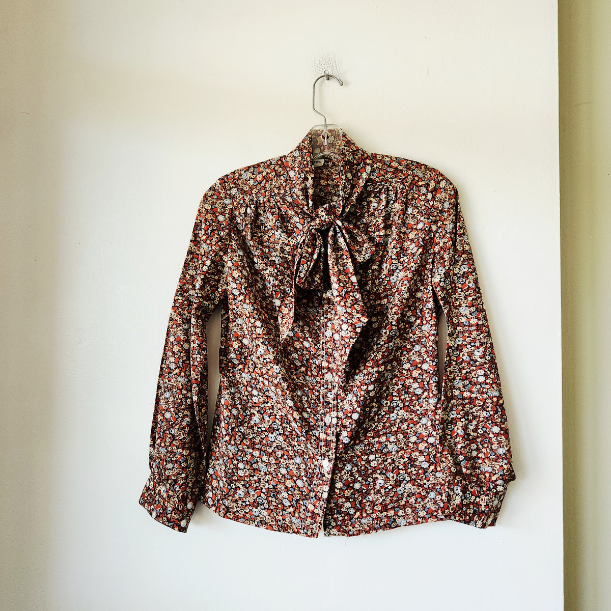 Vintage Jo Matthews Blouse with Necktie - approx XS