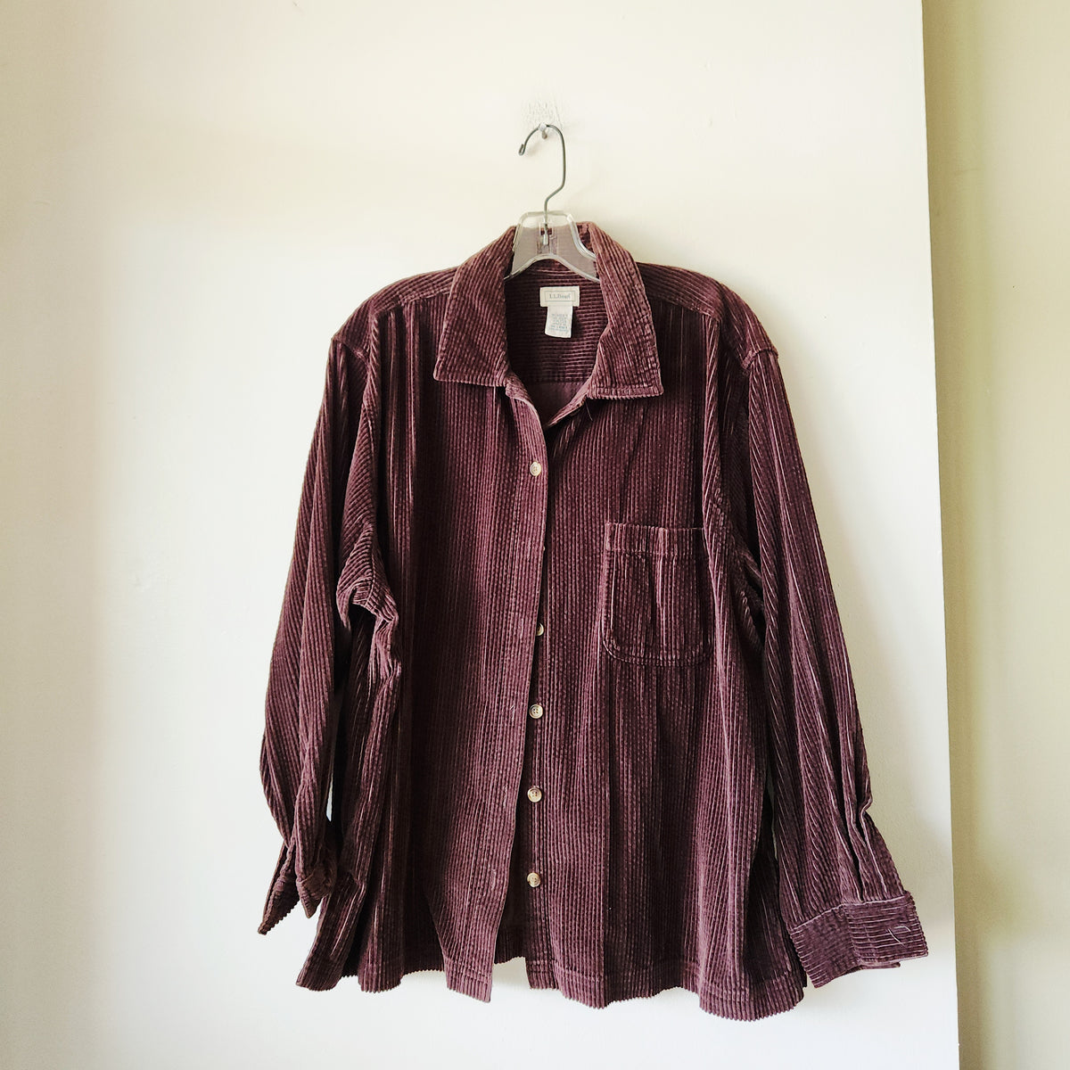 LL Bean 100% Cotton Corduroy Shirt - XL Petite