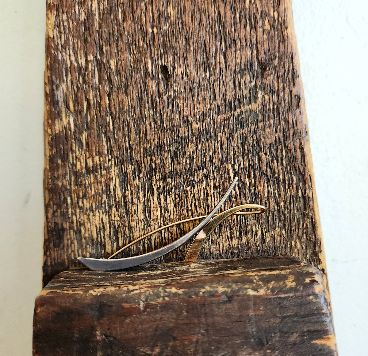 Ed Levin Sterling Silver & 14K Gold Pin
