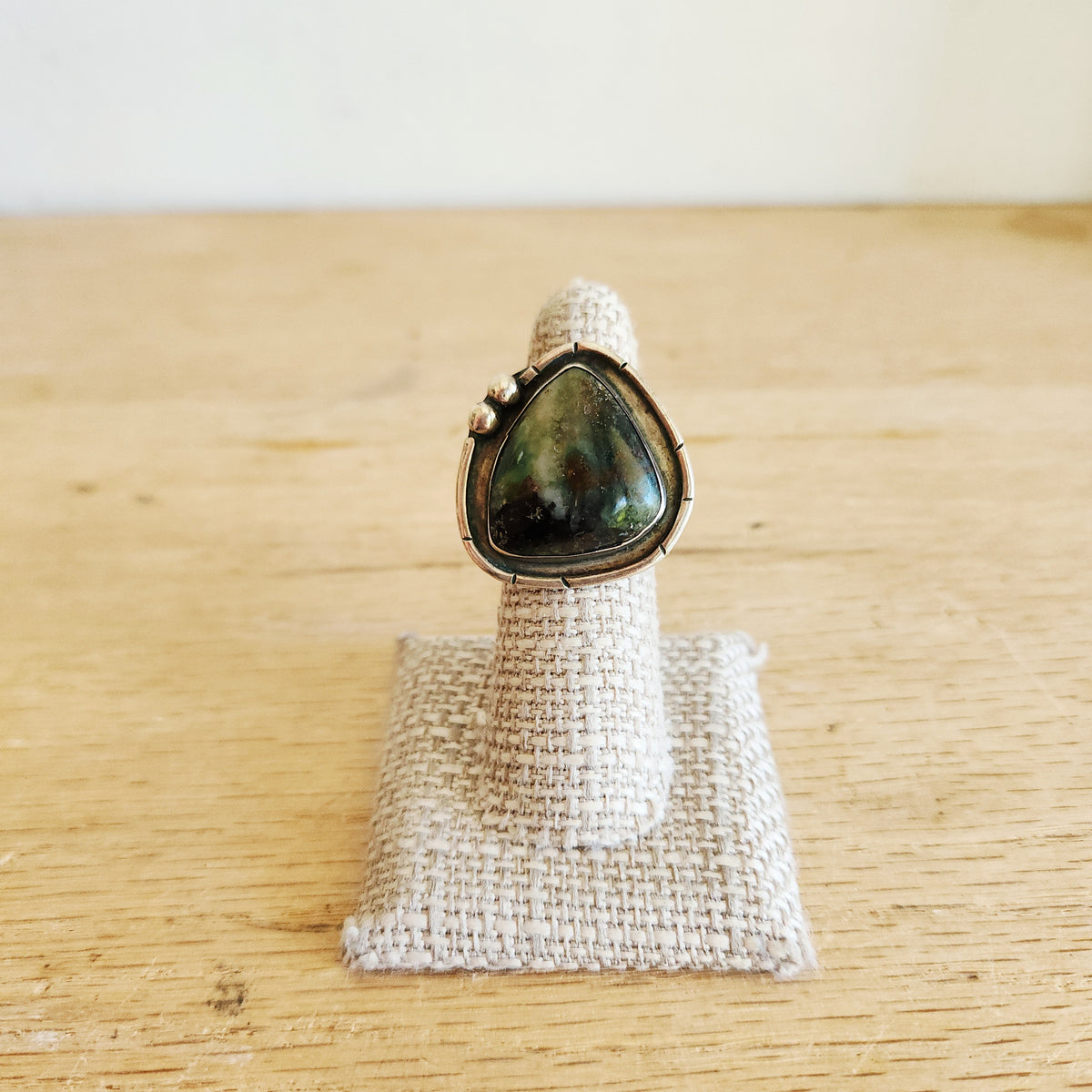 Sterling Silver Oversized Shield Ring - size 6