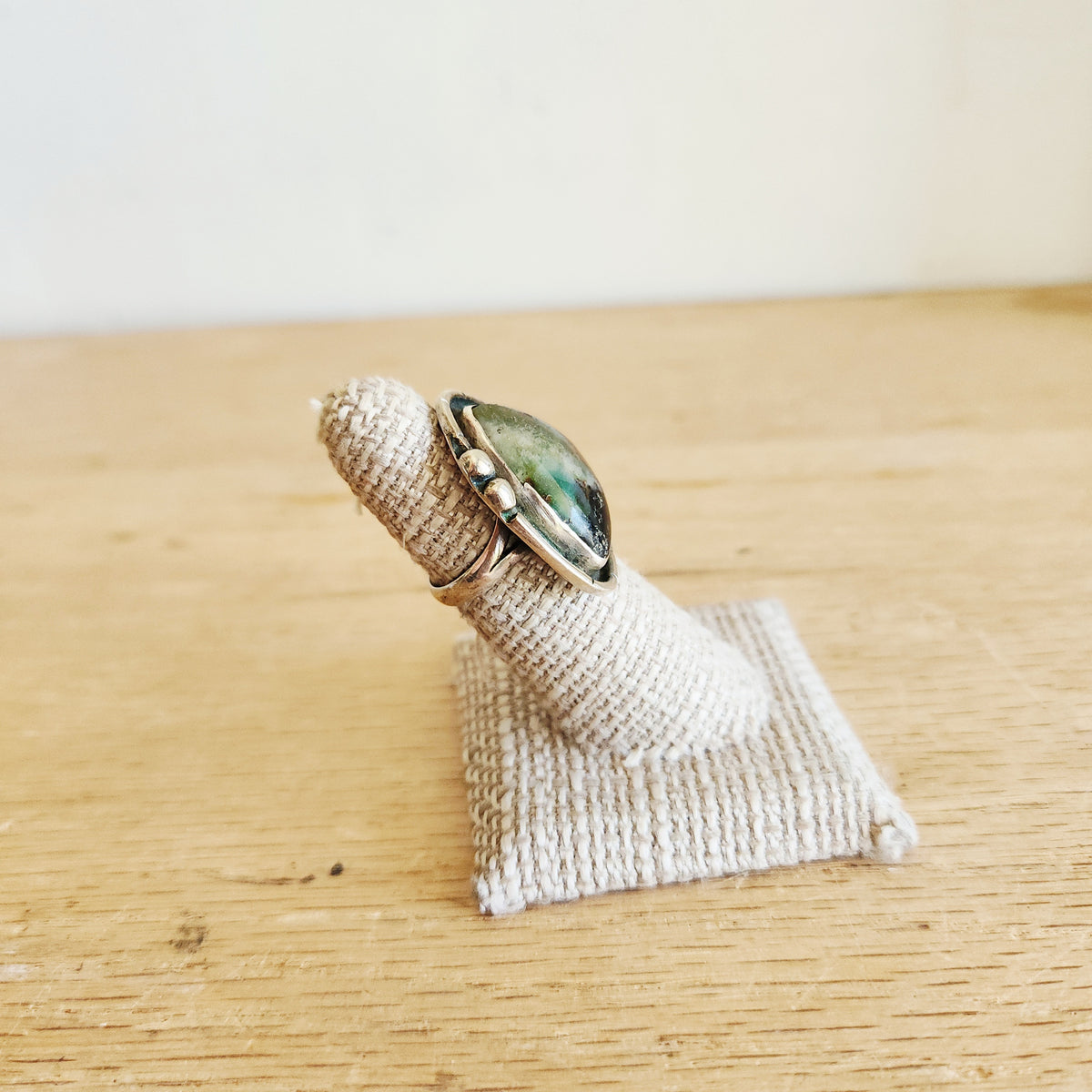 Sterling Silver Oversized Shield Ring - size 6