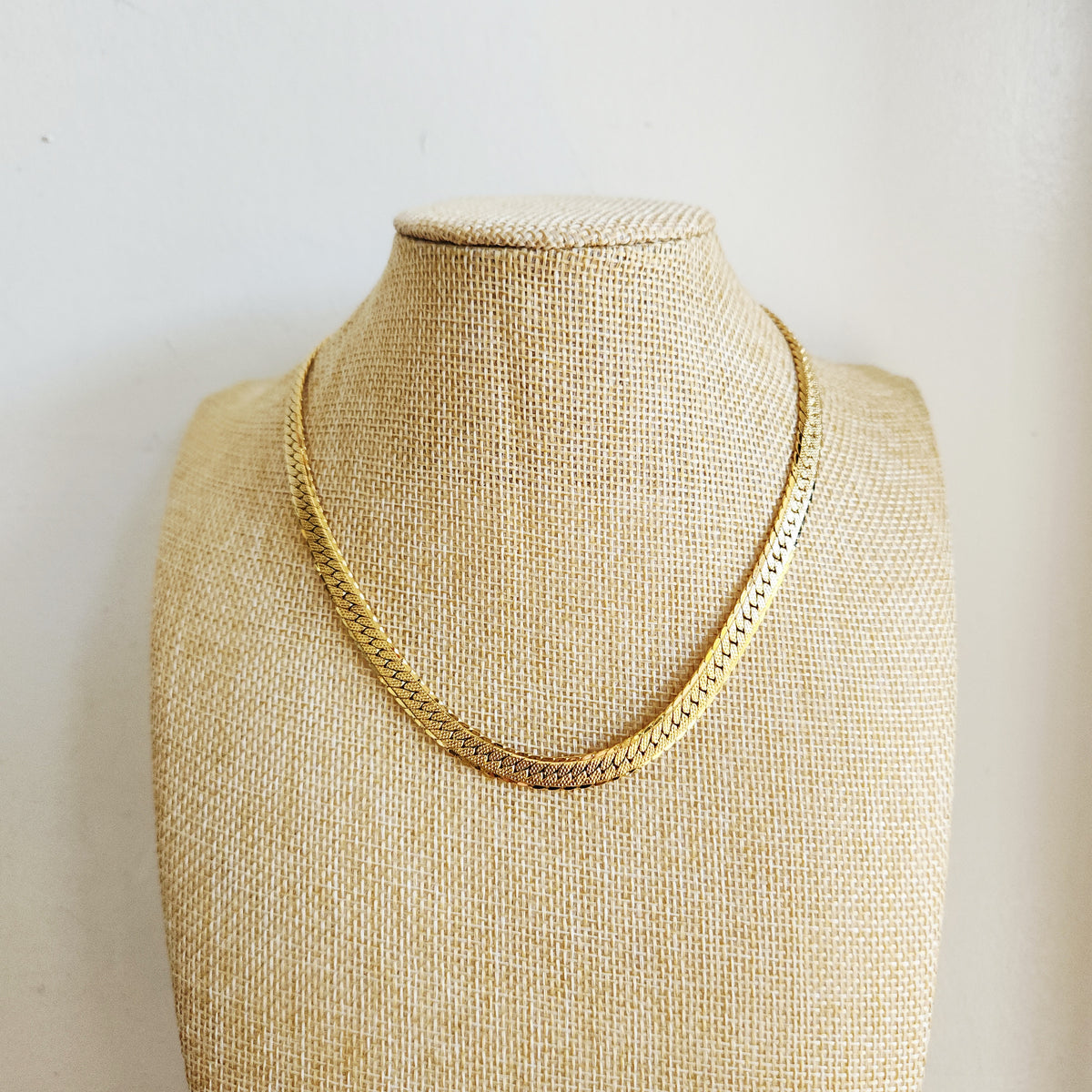 Flat Gold Chain Necklace