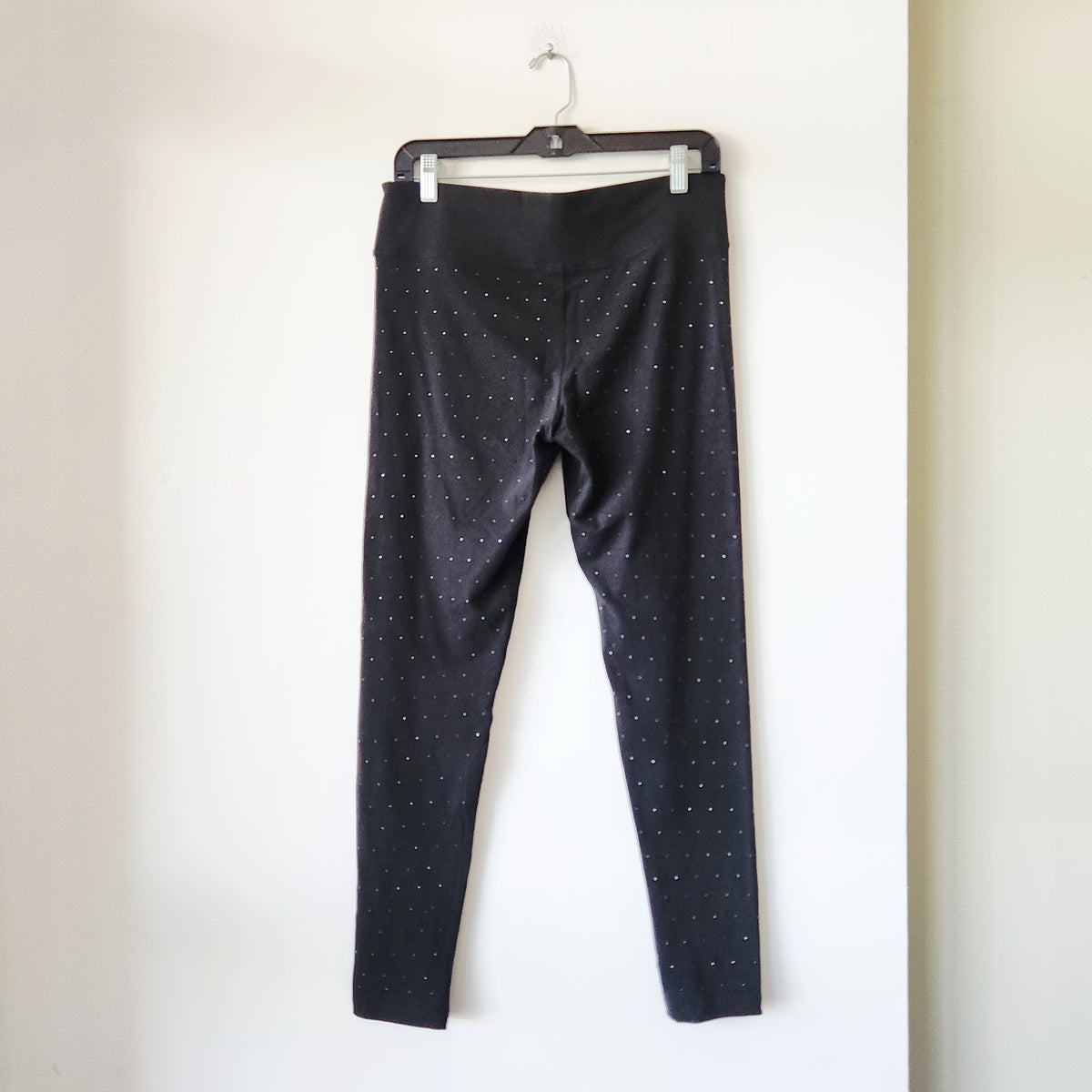 Pink By Victoria's Secret Black Leggings with Micro Studs - M