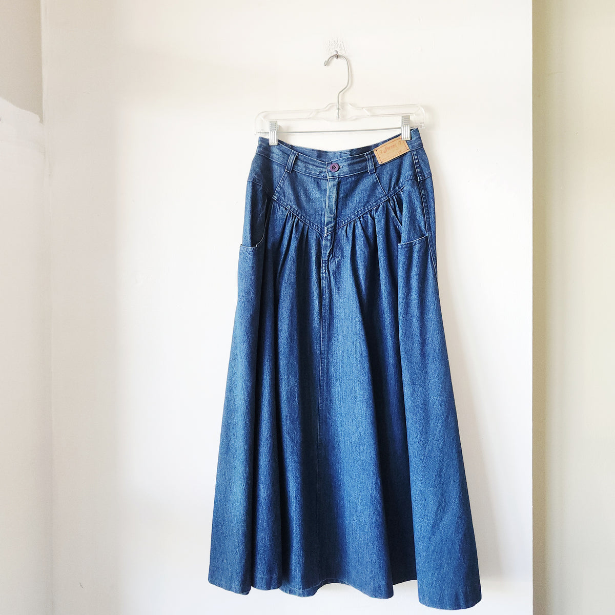 Vintage Jeanné Denim Midi Skirt - size 11/12