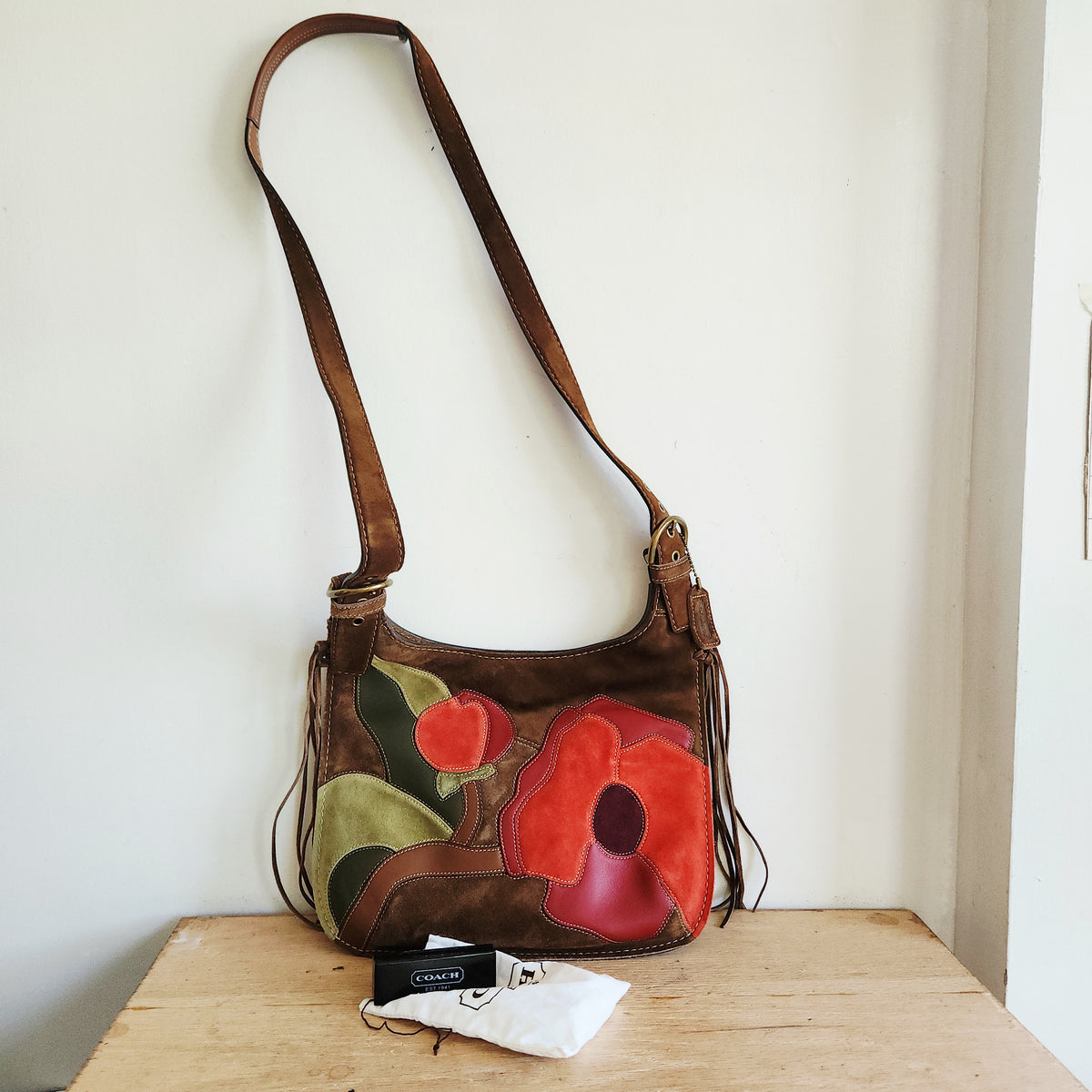 Limited Edition Y2K Coach Poppy Applique Purse - Like New